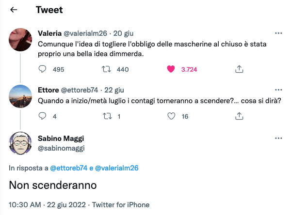 Sopravvivere al coronavirus: scende o non scende?